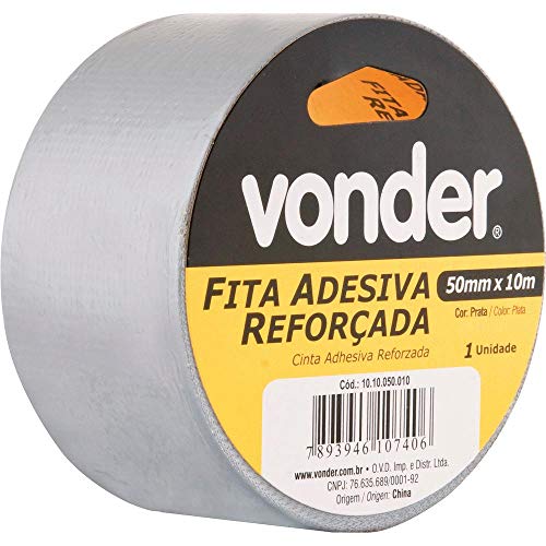 Fita Adesiva Reforçada 50 x 25 M Prata, Vonder VDO2219