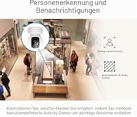 Tapo TP-Link C212 360° WLAN Überwachungskamera, Ethernet/Wi-Fi-Anschluss,2K Auflösung, Bewegungsverfolgung, Nachtsicht, Zwei-Wege-Audio, kompatibel mit Alexa und Google Assistant, für Babys/Haustiere – Ansicht 5