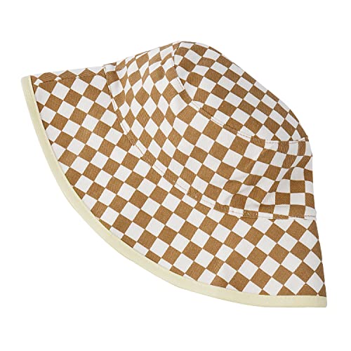 Docila Womens Stylish Plaid/Check Bucket Hat Fashionable Spring Summer Fisherman Sunscreen Caps Rollable Two-Sided Beach Travel Sun Visors #TOP5
