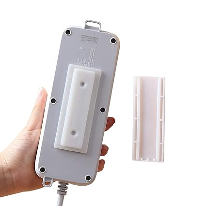 VRUNDAVAN CARE Kitchen Bathroom Wall self Adhesive Socket Power Line Holder, Router Holder Wall-Mounted Remote Control, Paper Towel Box, Socket Holder, Plugin Holder (Pack of 4)