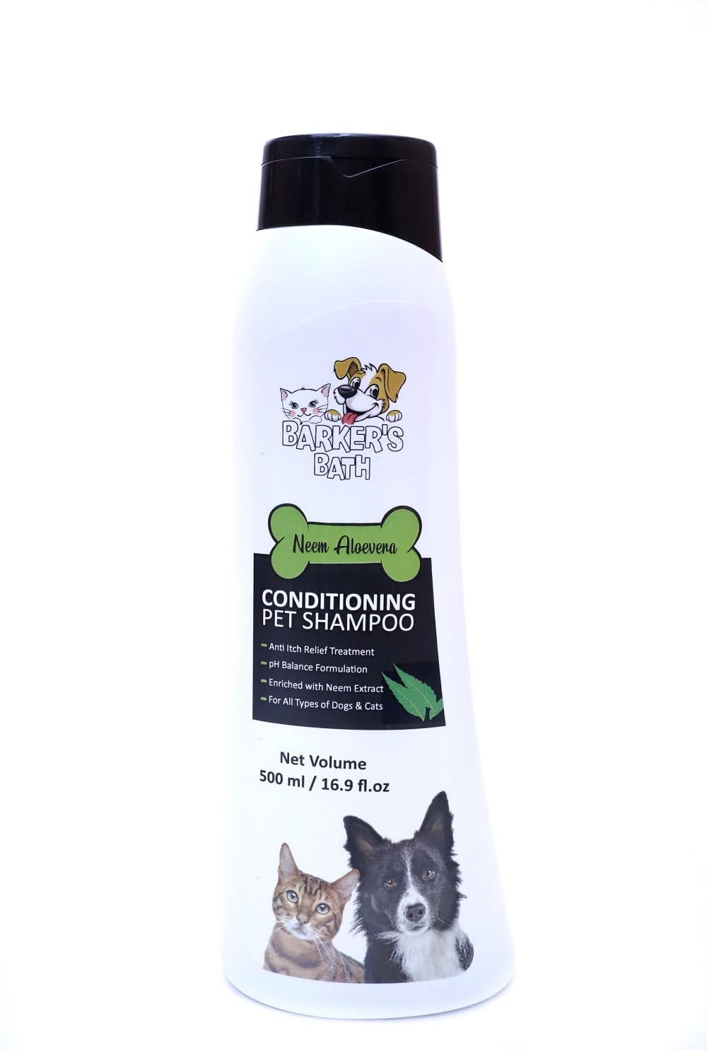 BARKER's BATH Organics Neem Aloevera Flea And Tick Shampoo For Dogs & Cats ||100% All-Natural Actives Kills Fleas, Ticks & Repels Mosquitoes ||Parabens Free & Vet Formulated- (500 Milliliter X 1)