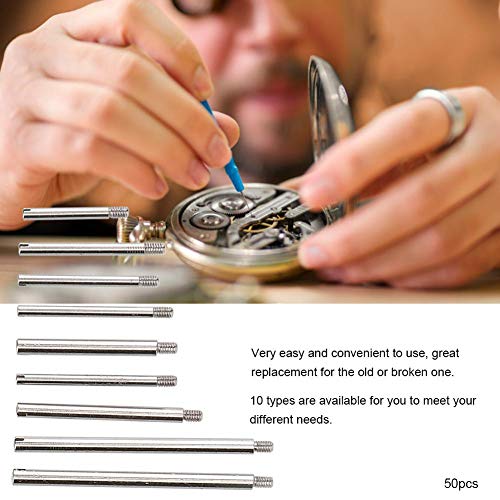 Viti per riparazione orologi, in metallo, 10 misure, set di viti per cinturino orologio, accessori per riparazione orologi, con scatola (100 pezzi)