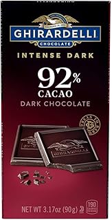 GHIRARDELLI Intense Dark Chocolate Bar, 92% Cacao, 3.17 Oz Bar (Pack of 12)