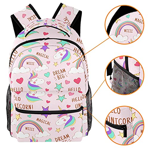 Sac à dos d'écolier licorne confortable à bretelles réglables - 3