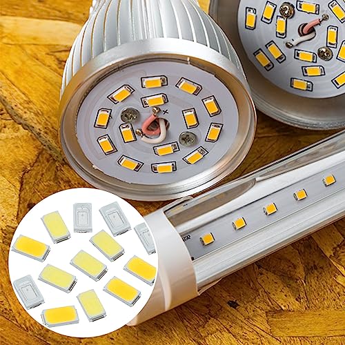 DAOKAI Diody LED SMD 5730,6000K Chip diod elektroluminescencyjnych (5,7 x 3,0 mm DC 3V 150mA 0,5 W 50-55 LM) Super jasne elementy elektroniczne oświetleniowe - 200 szt