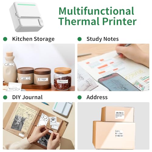 kazazoo Mini impressora térmica Bluetooth impressora de bolso portátil sem tinta para anotações/list