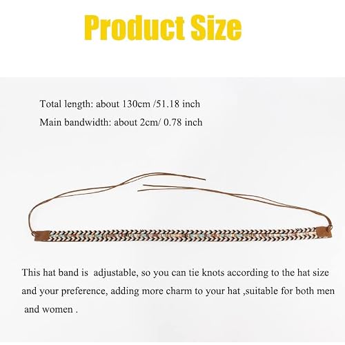 Hat Bands For Women Fedora Hat Men Cowboy Cowgirl Hats Handmade Men Belt Accessories Rope Belt (Braid) #TOP1