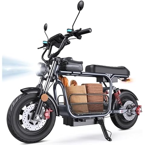 iScooter Adults Electric Scooter with Seat, 1500W Motor, 35MPH Top Speed,45 Miles Long Range,15" 3.0" Vacuum Pneumatic Tires, Hydraulic Disc Brake,Dual Suspension, Commuter Escooter with Basket & Bag Cover