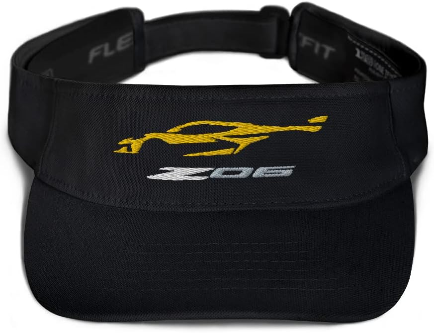 2023 Accelerate Yellow C8 Z06 Outline Silhouette 8th Gen Mid Engine Vette Visor