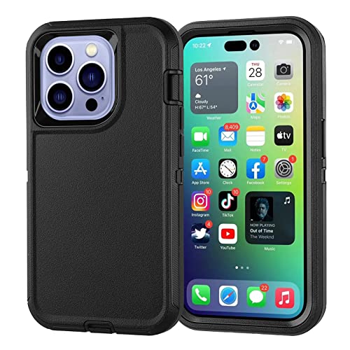 Compatible With Iphone 14 Pro Max Case Heavy Duty Protective Phone Case,Military Grade Full Body Protection Shockproof/Drop Proof Durable Phone Cover For Apple Iphone 14 Pro Max 6.7" Black #TOP3