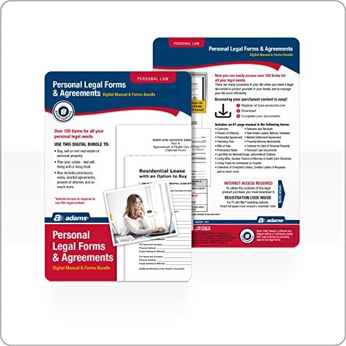 Adams Personal Legal Forms and Agreements, Downloadable Product Details on Packaging (SS4322) - Thumbnail 2