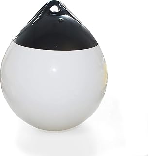 1 Boat Fender Ball Round Anchor Buoy, Dock Bumper Ball Inflatable Vinyl A Series Shield Protection Marine Mooring Buoy (A30(30 * 35)-white)
