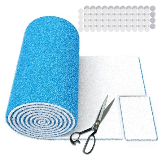 UBeesize Air Vent Filters, 120" x 12" Cut to Size Air Filter Material (50+ Filters), MERV 8 Triple Vent Filter Kit for Home Floor, Grilles, Ceiling, HVAC Furnace Vents, With 48PCs Adhesive Hook Tape