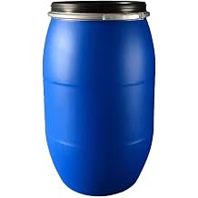 Plastic Water Storage Containers Water Storage Barrel with Lid, Metal Sealing Ring, Food Grade Plastic Buckets for Factory Transportation, Fermentation Barrels200L