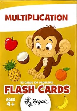 Regal Games Flash Cards for Kids Ages 4+ Math Learning (Multiplication)