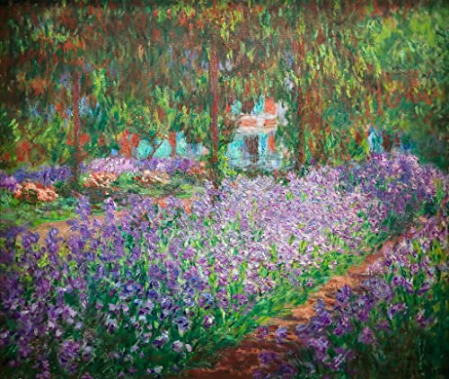 Poster Monet Jardin de Giverny impression sur toile 60x90cm pour salon