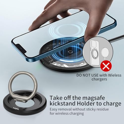 ZXM Magnetic Phone Ring Holder, for iPhone 17/16/15/14/13/12 (Black) by ZXM - Image 7