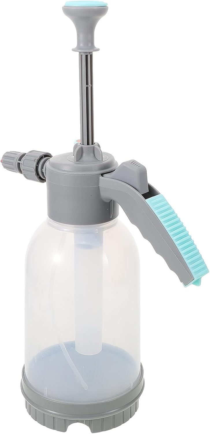 Car Wash Foam Spray Bottle 2l Manual Handheld Water Sprayer for Car Washing Exterior Cleaning Gray