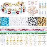 PH PandaHall Perlenarmband Bastelset Glasperlen DIY Bastelset Perlen Freundschaftsarmband Bastelset für DIY Handwerk Schmuckherstellung