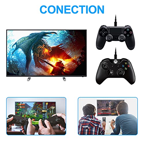 16.4Ft Extension Charging Cable For Ps4,For Xbox One Controllers,For Kindle Fire,For Android,Usb To Micro Usb Power Cable Wire Cord Compatible With Wyzecam/Wyzecam Pan/Yi Cam/Nest Cam Indoor/Oculus Go #TOP3