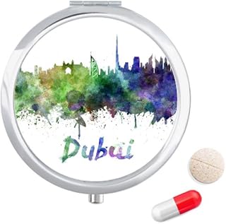 Dubai The United Arab Emirates City Pill Case Pocket Medicine Storage Box Container Dispenser