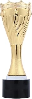 Large Award Trophy Cup Tall Award Trophy Cup,Metal Trophy Cup for Sport Tournaments, Competitions, Party Celebrations Gold Trophy Cup with Custom Engraving (Color : Gold, Size : 10.6 * 3.1")