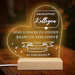 Merclix Led Lampe Nachtlicht Abschiedsgeschenk Kollegen Jobwechsel Geschenk Kollegin Abschied Kollegin Geschenk Abschied…