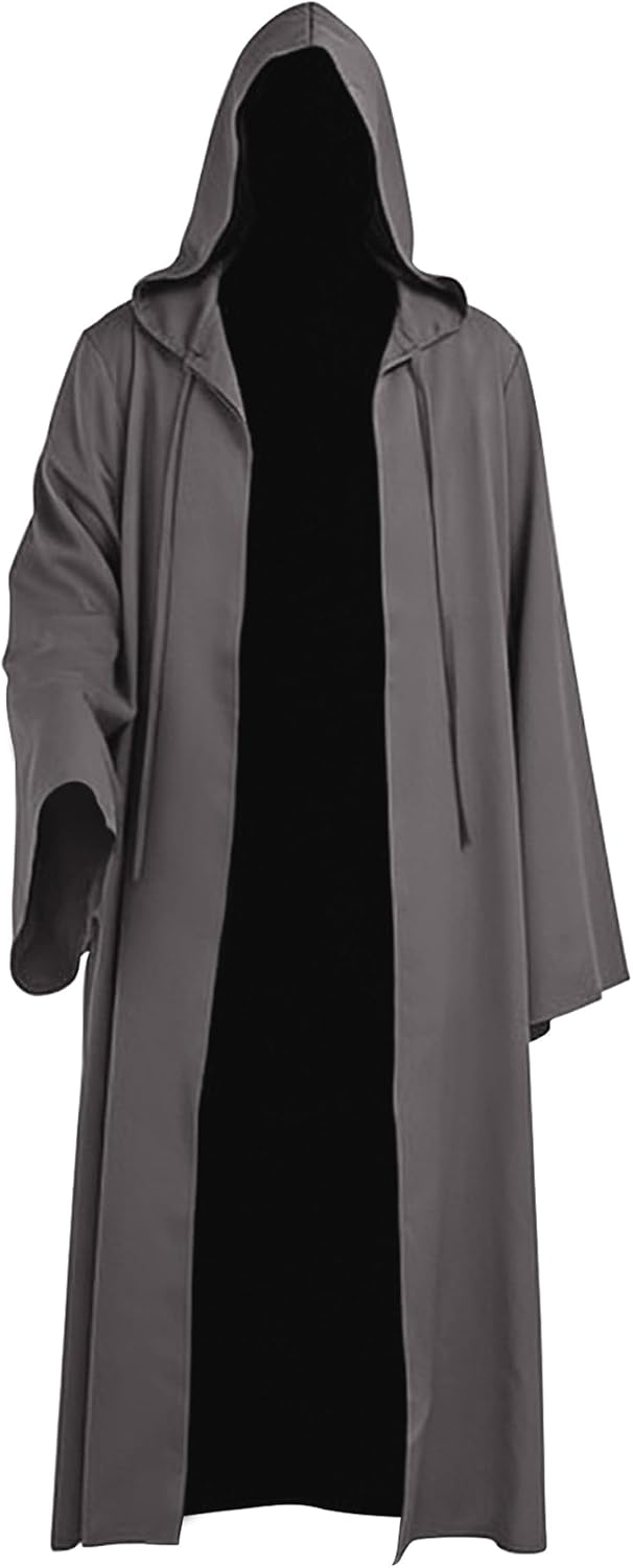 Men Cloak Robe Hooded Cosplay Adult Tunic Long Cape Party Costume
