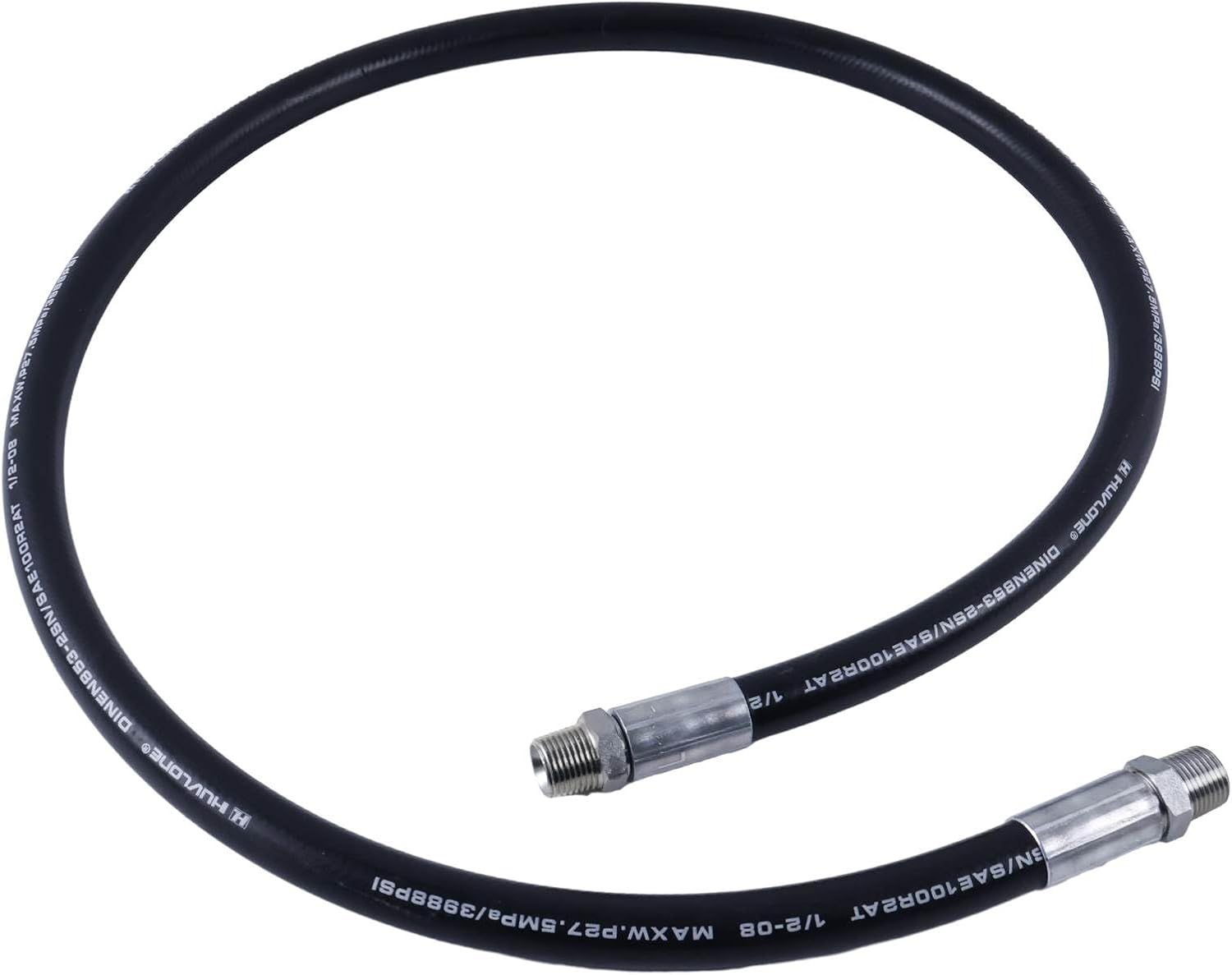 1/2" x 60" 2-Wire Male x Male Assembly Hydraulic Hose 98398321 Universal For High-Pressure Hydraulic Applications