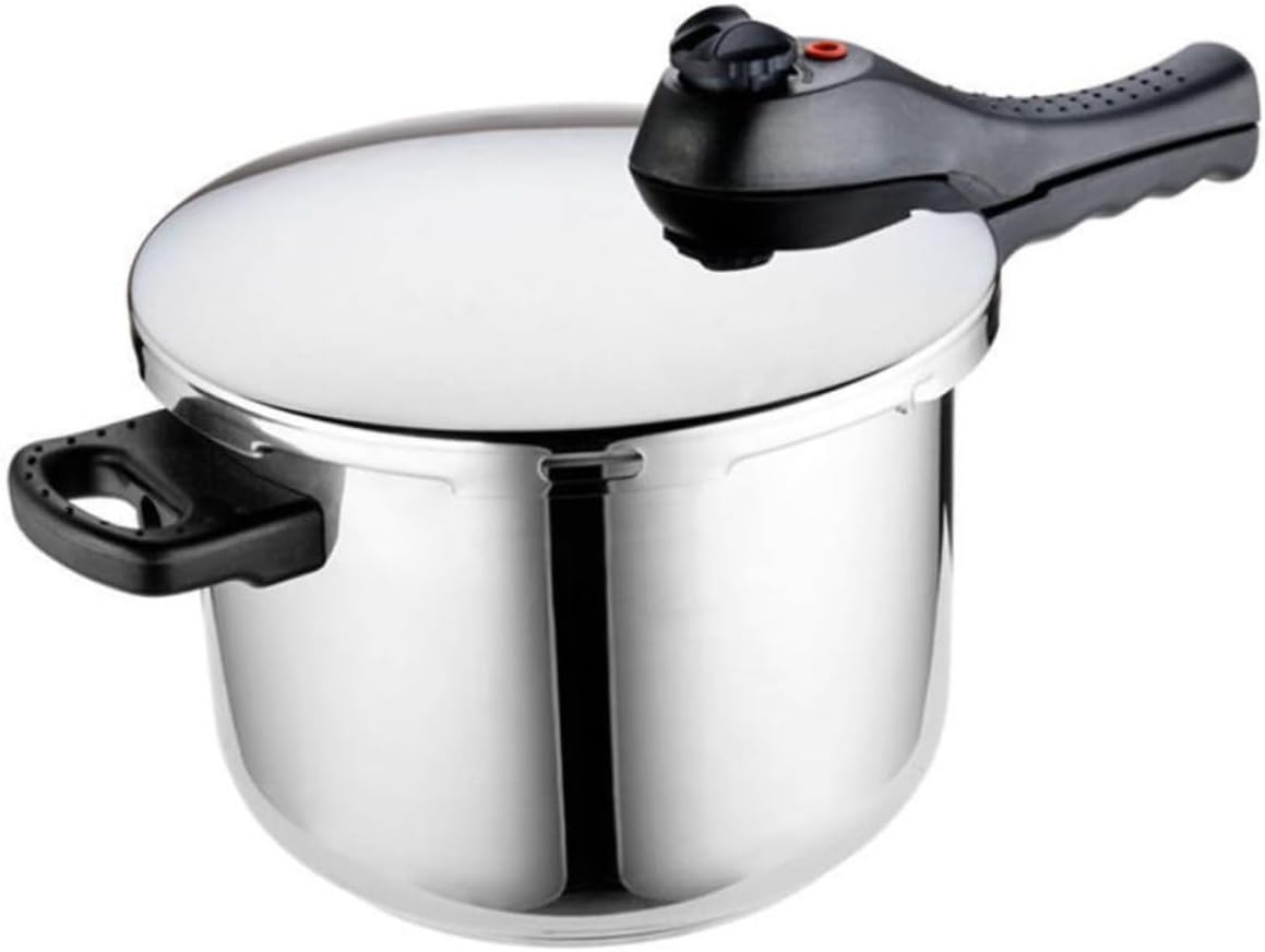 BESPORTBLE Household Pressure Cooker Stainless Steel Induction Compatible Gas Stove Cooking Pot with Seal and Anti-slip Handle for Safe Energy-saving Stew and Soup Cooking