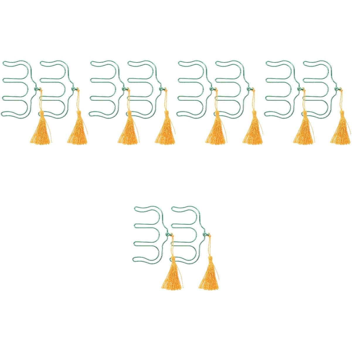 HEMOTON 5 Set Di Robusti Supporti Per Spartiti Musicali in Acciaio Clip Per Libri Porta Pagine Nappa Per Spartiti Musicali 2 Pezzi*5