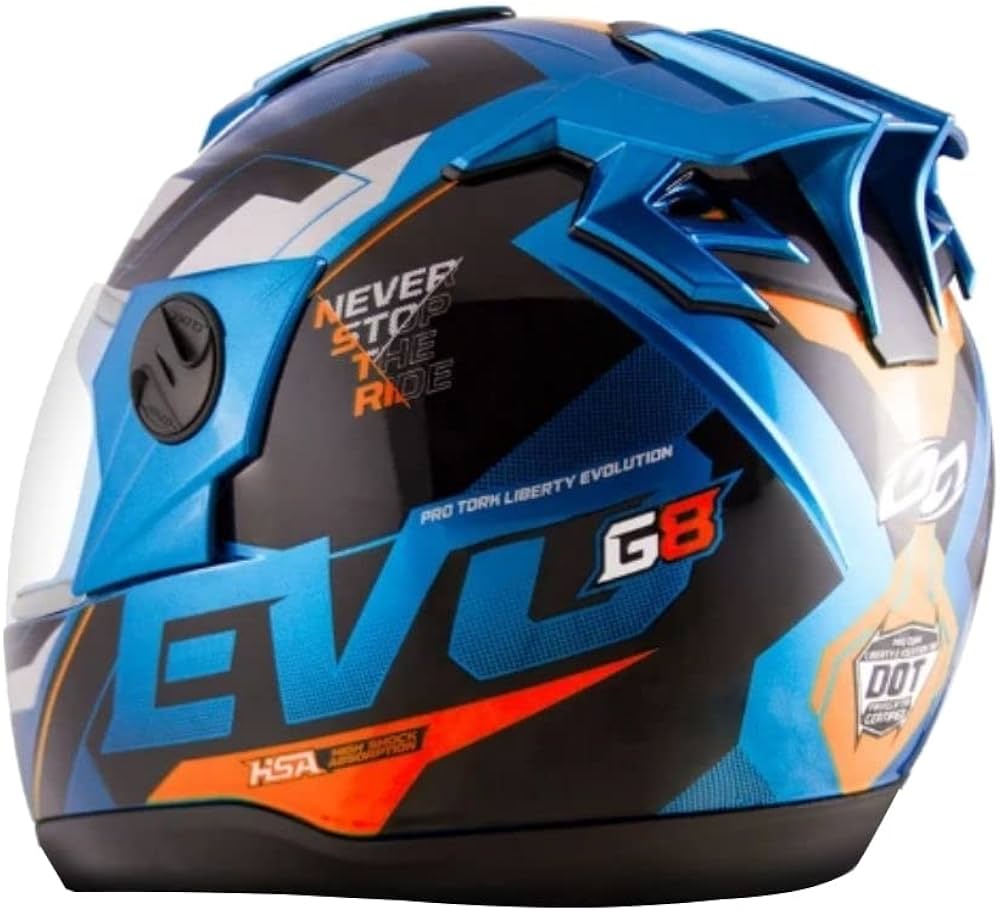 CAPACETE FECHADO PRO TORK EVOLUTION 788 G8 EVO BRILHANTE AZUL