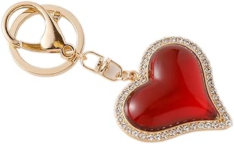 Love Heart-shaped Design Sparkling Crystal Rhinestones Keychain Handbag Charm Decoration Accessories