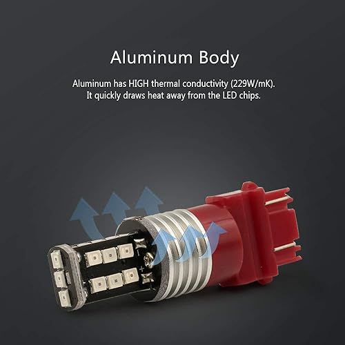 Miniatura 2 de Syneticusa 3156 3157 Bombillas LED de freno estroboscópicas rojas superbrillantes de cuña de alta potencia 3535 LED 12V intermitentes luces de freno