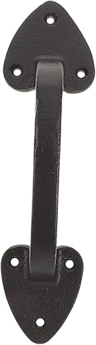 SOLUSTRE Manija de puerta estilo granero, pomos de puerta vintage, pomo de puerta de empuje, manijas de puerta negra, manijas de puerta corrediza de