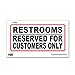 Restrooms Reserved for Customers Only - Business Store Sign - Window Wall Sticker