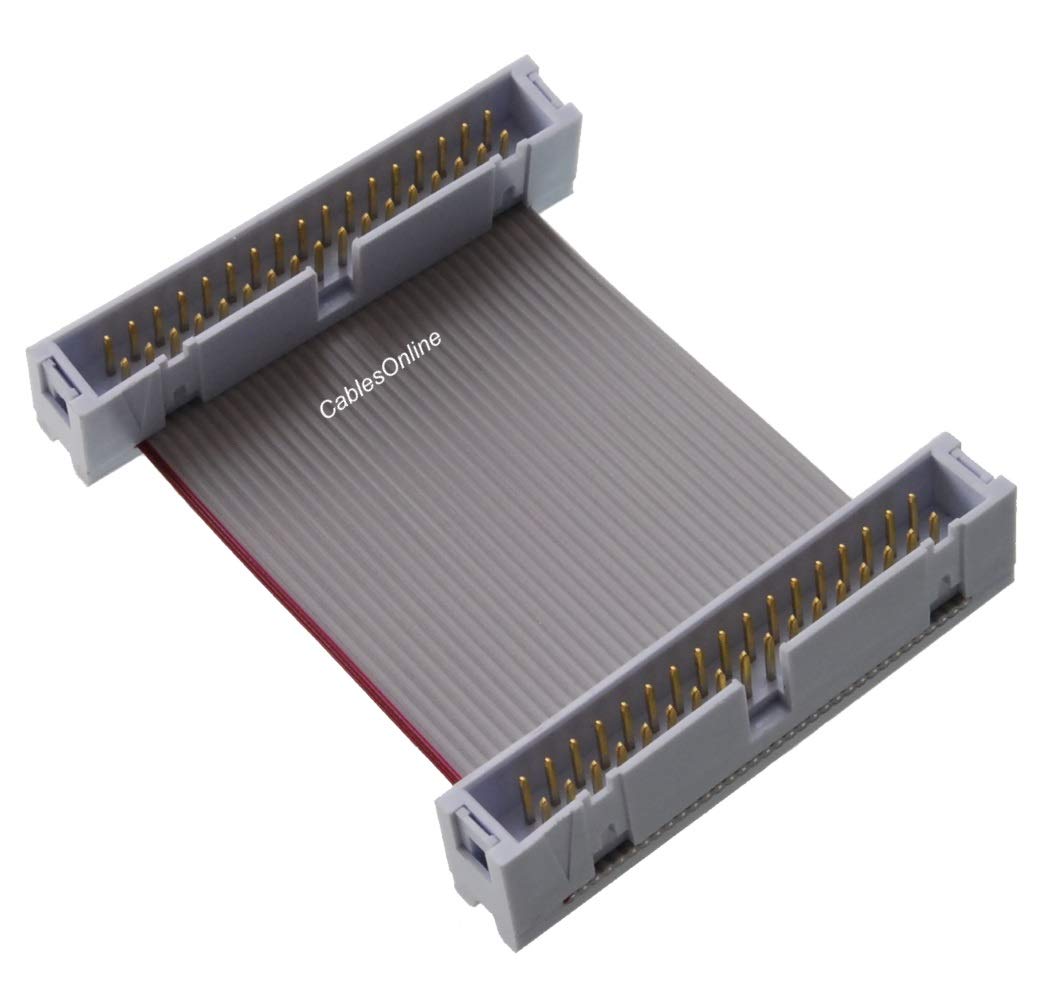 CablesOnline, 2-inches 34-Pin (2x17) 2.54mm-Pitch Male to Male 34-Wire IDC Flat Ribbon Cable, FF-G02