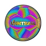Leuchtender Fußball - Holografischer reflektierender Fußball offizielle Größe 5 Fußball für Kinder