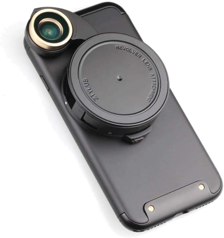 Ztylus 4-in-1 Revolver Lens Smartphone Camera Kit for Apple iPhone 7: Super Wide Angle, Macro, Fisheye, CPL, Protective Case, Phone Camera, Photo Video