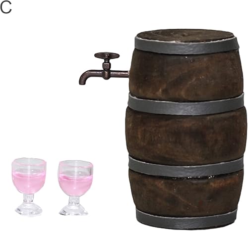 Miniatura 2 de Mini barril de vino exquisito artesanía, barril de madera para vino tinto divertido C