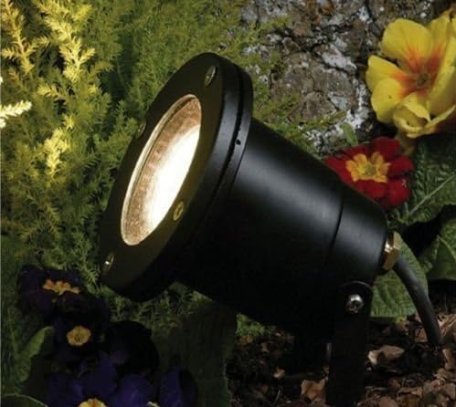 Long Life Lamp Company 3 x GU10 Outdoor Garden Spike Light Ground Mount IP65 Matt Black ZLC01BS