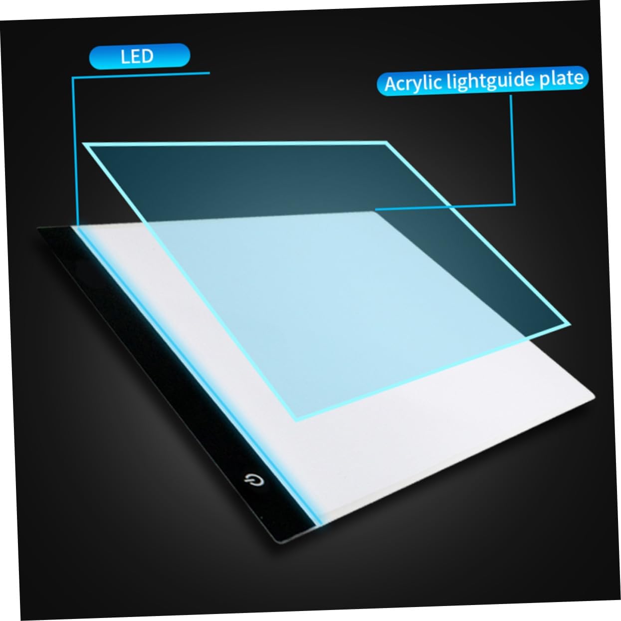 COOLHIYA Ultra-Thin LED Copy Board USB-Powered Writing Light Table for Tracing Sketching and Drawing Portable LED Light Pad with Eye Protection