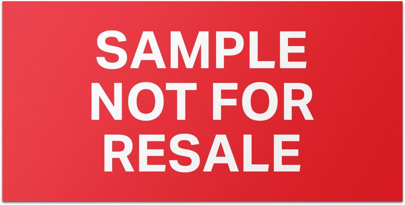 Sample – Not for Resale Stickers – 2 x 1 Inch Red/White Labels (600 Count) | Adhesive Inventory & Demo Product Labels