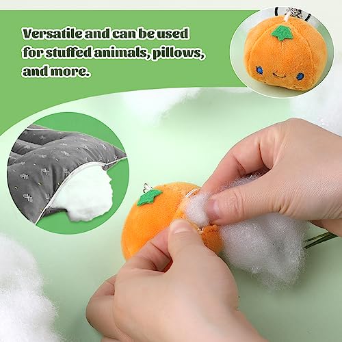 BUTUZE Polyester Fiber, Premium Fiber Fill, High Resilience Fill Fiber, Stuffing for Small Dolls Part Pillow Comforter DIY, 400g/14oz, Recyclable - Thumbnail 3