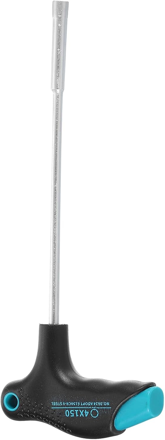 HARFINGTON T-Handle Metric Nut Driver 10mm Dia 175mm Shank 6 Point Hex Socket Screwdriver with Non-Slip Handle for Tightening and Loosening Fasteners