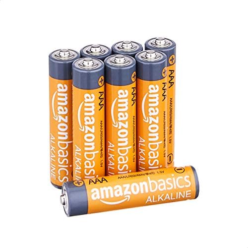 Amazon Basics 8-Pack AAA Alkaline Batteries, 1.5 Volt, Long-Lasting Power