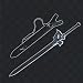 Sword Art Online - Kirito Elucidator Espada Cosplay replicación Incl Vaina