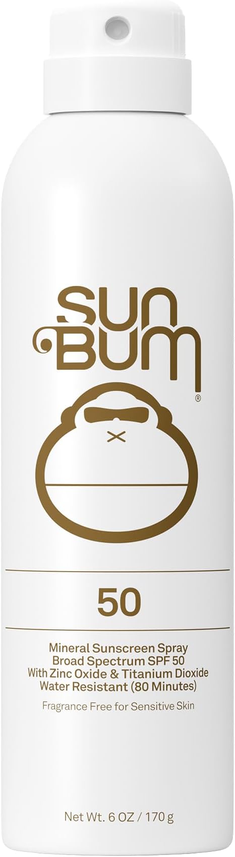 Mineral SPF 50 Sunscreen Body Spray - Water-Resistant Broad Spectrum Moisturizing Sunscreen with Vitamin E - Hawaii 104 Act Compliant (Made without Octinoxate & Oxybenzone) - 6 oz