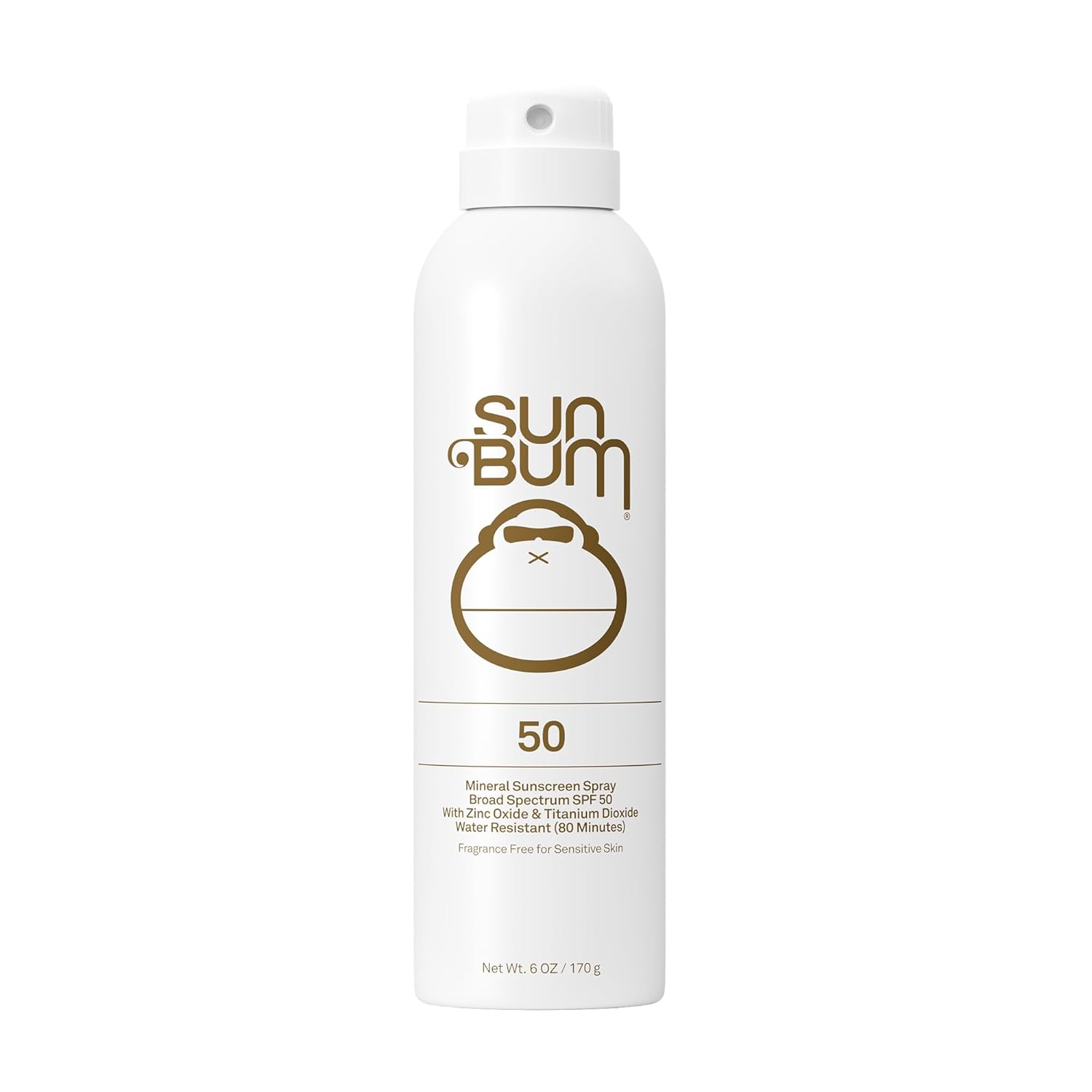 Sun Bum Mineral SPF 50 Sunscreen Body Spray - Water-Resistant Broad Spectrum Moisturizing Sunscreen with Vitamin E - Hawaii 104 Act Compliant (Made without Octinoxate & Oxybenzone) - 6 oz
