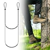 Nezylaf Climbing Stick Aider for Hunting - 2-Step Lightweight Rope for Climbing Sticks - Compact Ladder Tree Stand Rope Steps for Saddle Hunting, Only 80g-Loads Up to 800 LB